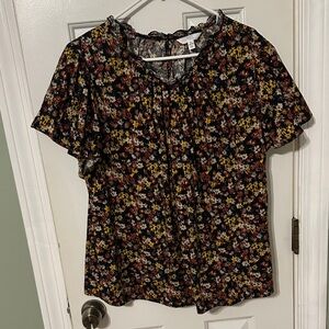 Time and Tru Multicolor Floral Blouse